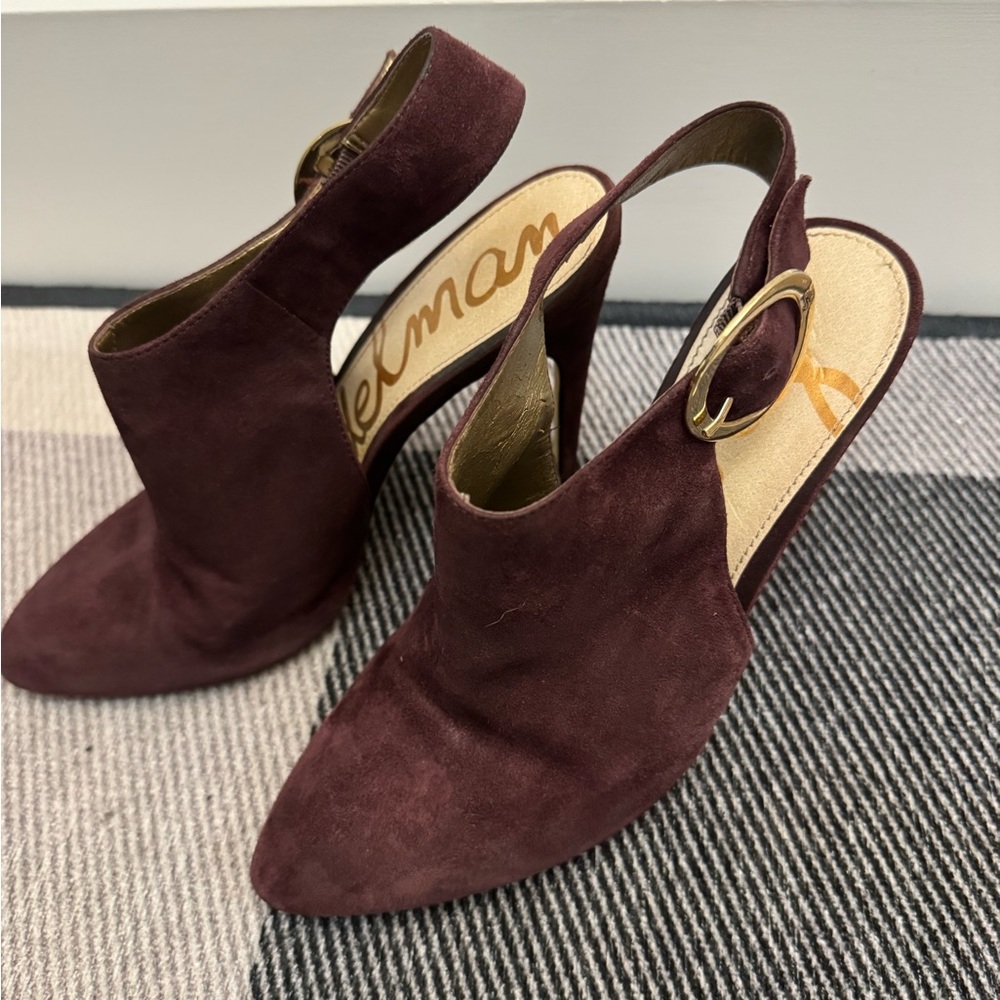 Sam Edelman Closed-Toe Leather Heel, Size 8.5